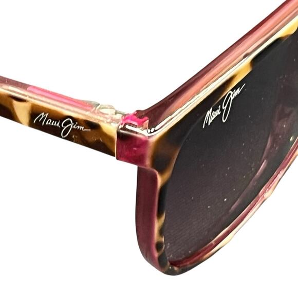 Maui Jim Polarized Ocean Cat Eye Sunglasses in Tortoise Raspberry MJ0723S-002 - Picture 5 of 9